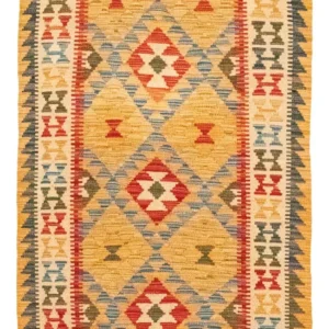 Kelimteppe - Orientalsk - 131 x 82 cm - gul