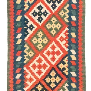 Kelimteppe - Orientalsk - 133 x 80 cm - oransje