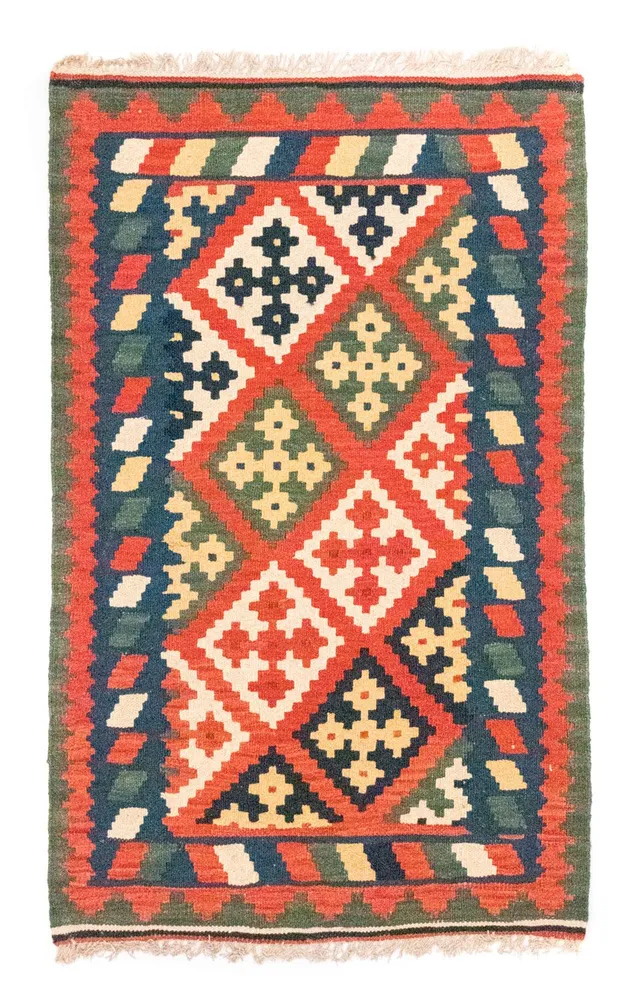 Kelimteppe - Orientalsk - 133 x 80 cm - oransje