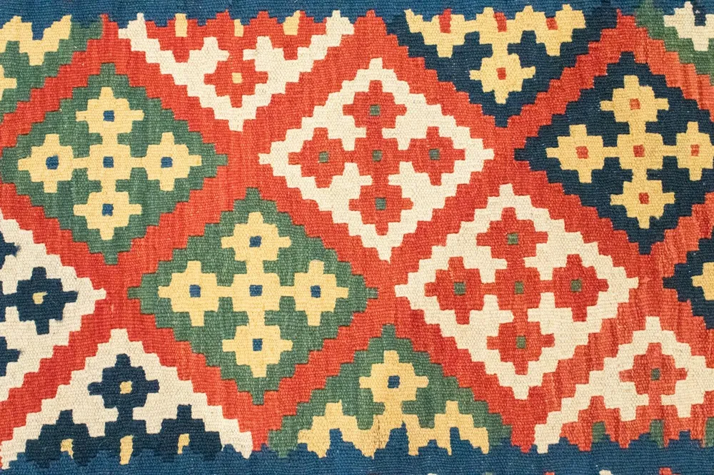 Kelimteppe - Orientalsk - 133 x 80 cm - oransje