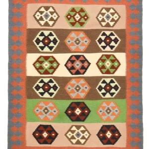 Kelimteppe - Orientalsk - 137 x 100 cm - flerfarget