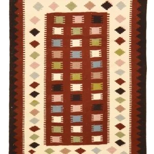Kelimteppe - Orientalsk - 137 x 103 cm - flerfarget