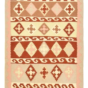 Kelimteppe - Orientalsk - 137 x 98 cm - flerfarget