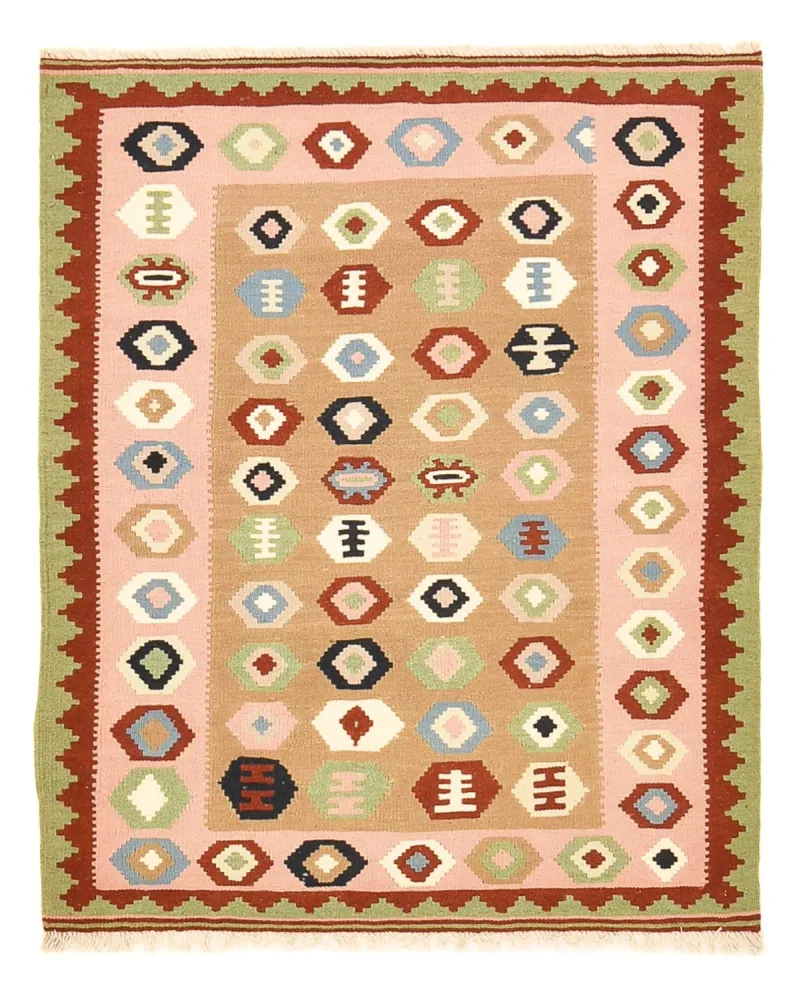 Kelimteppe - Orientalsk - 138 x 110 cm - flerfarget