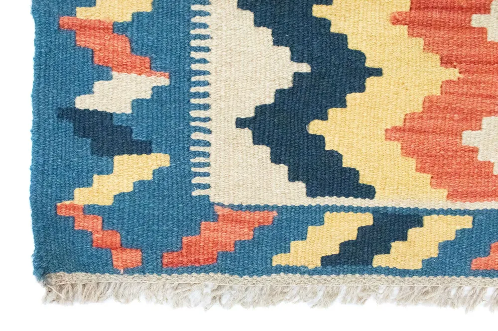 Kelimteppe - Orientalsk - 91 x 61 cm - blå