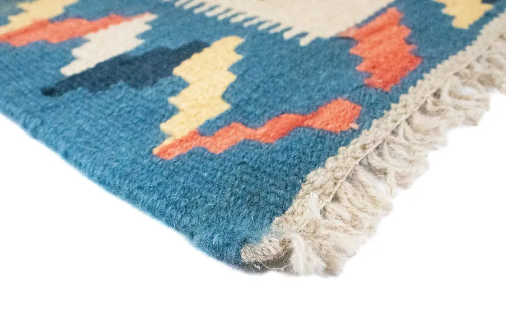 Kelimteppe - Orientalsk - 91 x 61 cm - blå