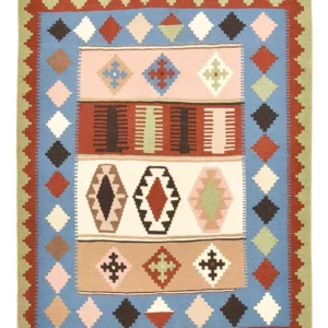 Kelimteppe - Orientalsk - 140 x 103 cm - flerfarget