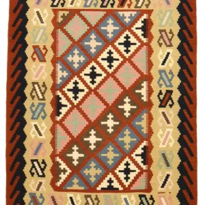 Kelimteppe - Orientalsk - 140 x 104 cm - flerfarget