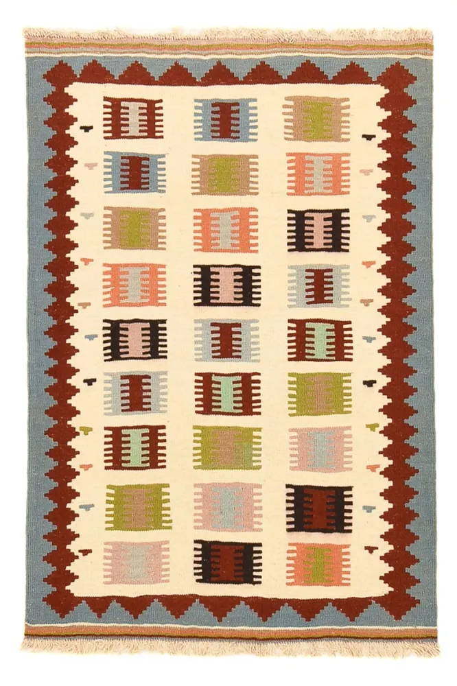 Kelimteppe - Orientalsk - 140 x 97 cm - flerfarget