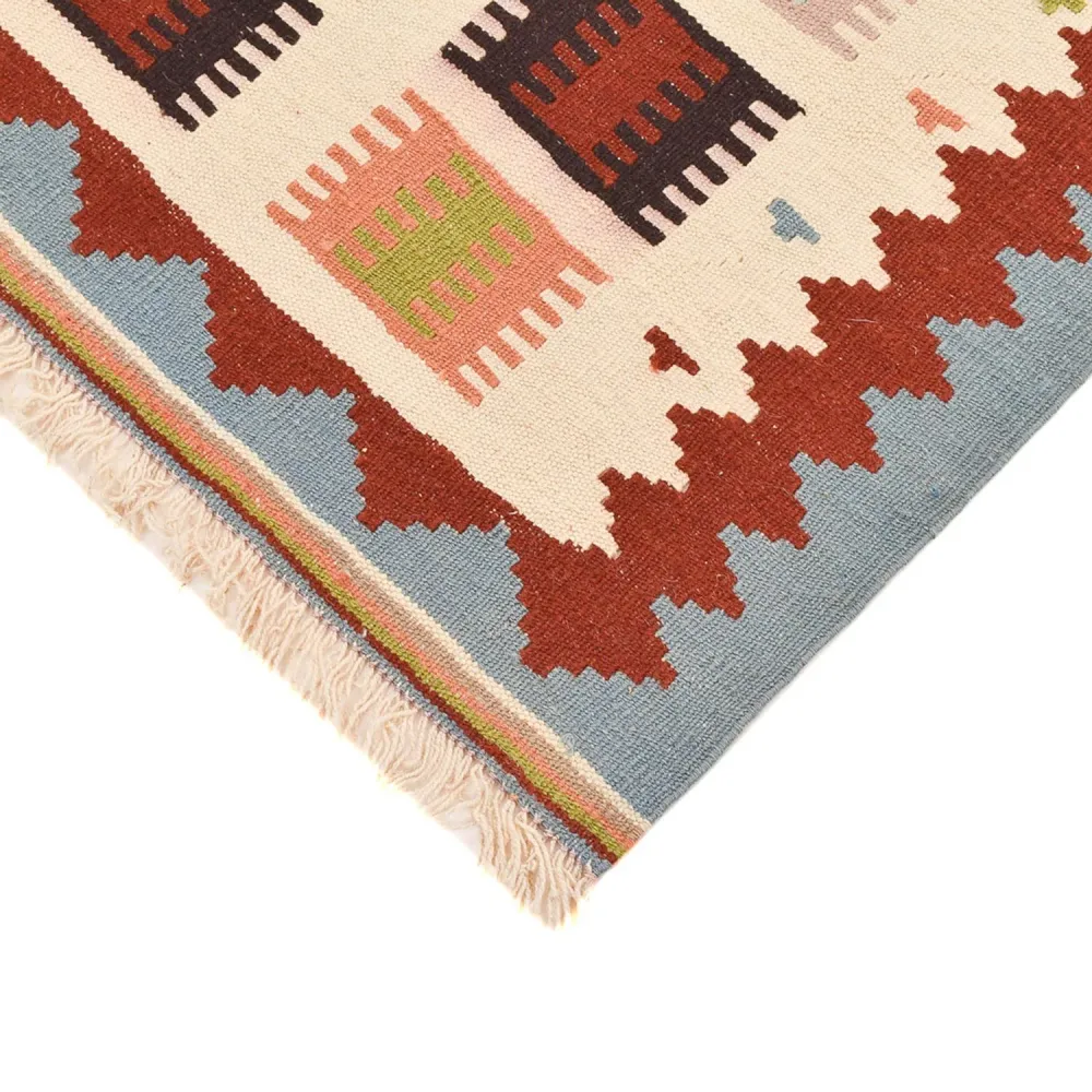 Kelimteppe - Orientalsk - 140 x 97 cm - flerfarget