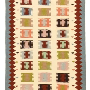 Kelimteppe - Orientalsk - 140 x 97 cm - flerfarget