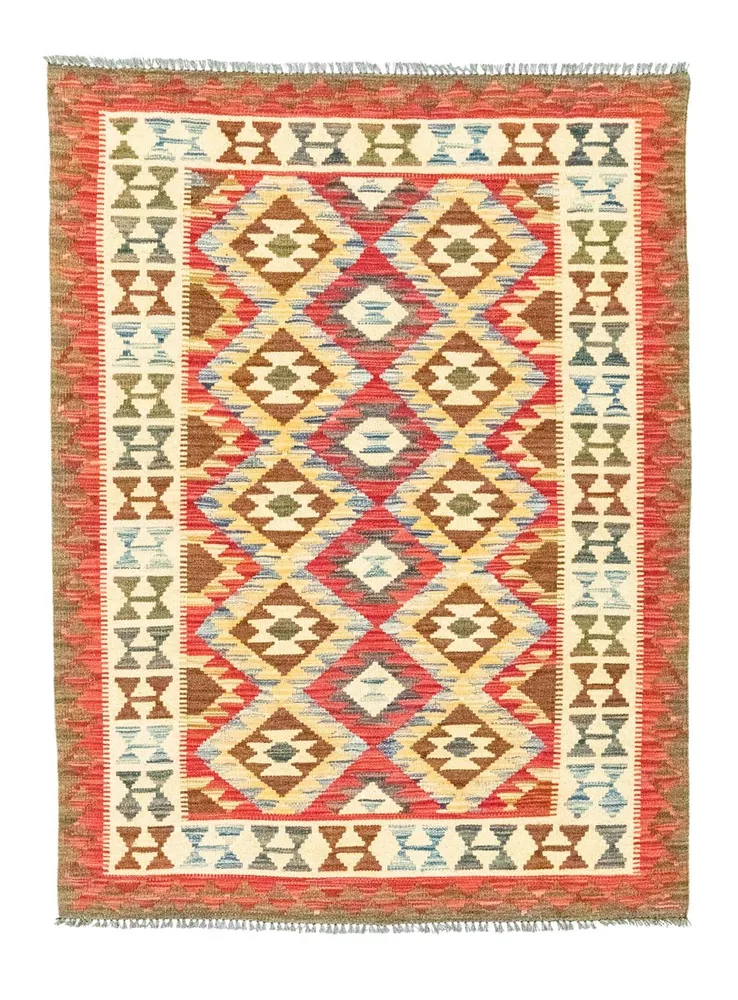 Kelimteppe - Orientalsk - 141 x 102 cm - oransje