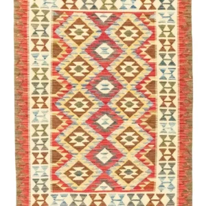 Kelimteppe - Orientalsk - 141 x 102 cm - oransje