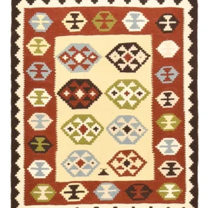 Kelimteppe - Orientalsk - 143 x 102 cm - flerfarget