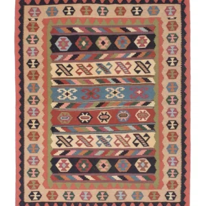 Kelimteppe - Orientalsk - 144 x 105 cm - flerfarget
