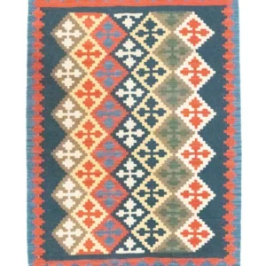 Kelimteppe - Orientalsk - 144 x 110 cm - blå