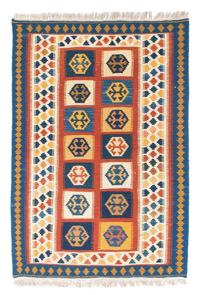 Kelimteppe - Orientalsk - 145 x 100 cm - blå