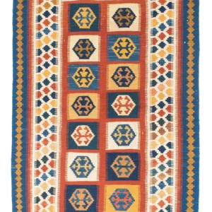 Kelimteppe - Orientalsk - 145 x 100 cm - blå