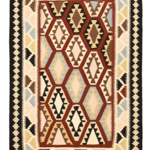 Kelimteppe - Orientalsk - 145 x 104 cm - flerfarget