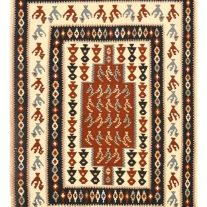 Kelimteppe - Orientalsk - 145 x 111 cm - flerfarget