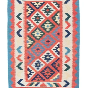 Kelimteppe - Orientalsk - 146 x 102 cm - oransje