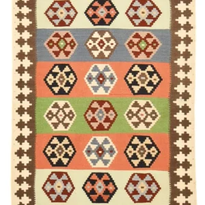 Kelimteppe - Orientalsk - 146 x 98 cm - flerfarget