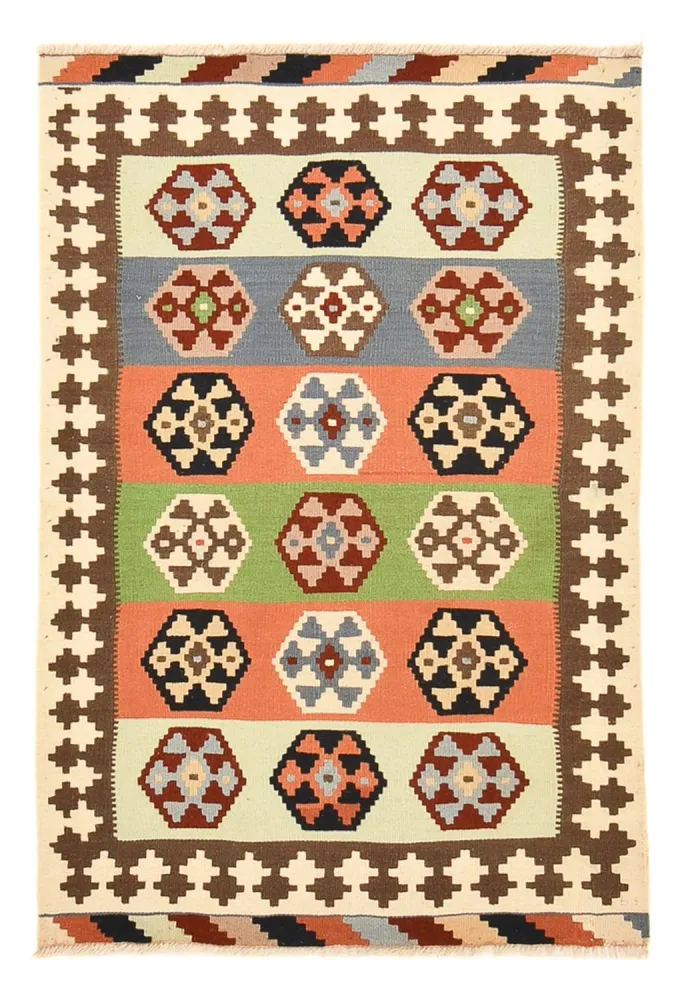 Kelimteppe - Orientalsk - 146 x 98 cm - flerfarget