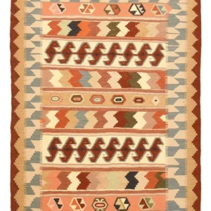 Kelimteppe - Orientalsk - 147 x 110 cm - flerfarget