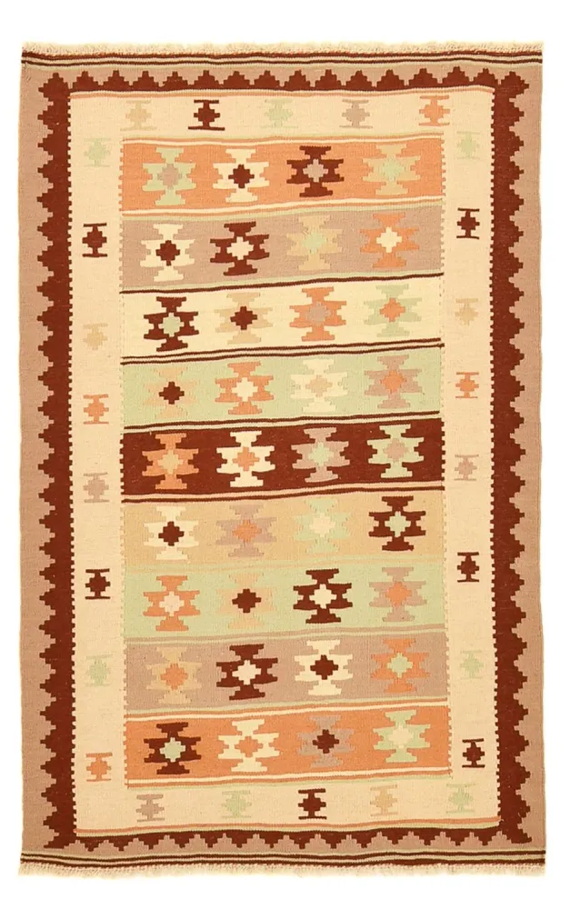 Kelimteppe - Orientalsk - 147 x 96 cm - beige