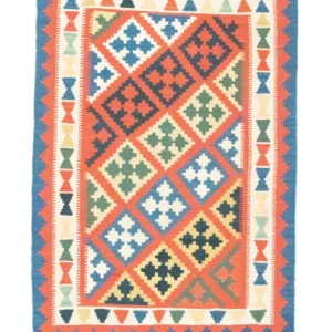 Kelimteppe - Orientalsk - 148 x 106 cm - oransje