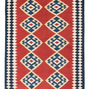 Kelimteppe - Orientalsk - 148 x 108 cm - rød