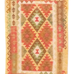 Kelimteppe - Orientalsk - 148 x 98 cm - oransje