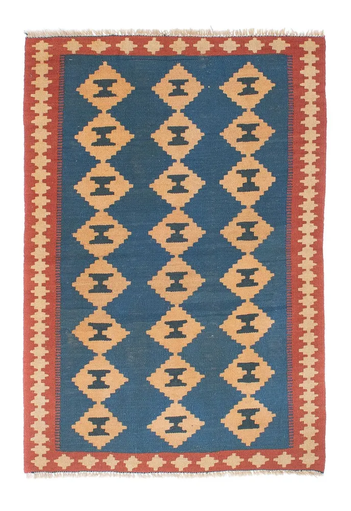 Kelimteppe - Orientalsk - 149 x 98 cm - blå