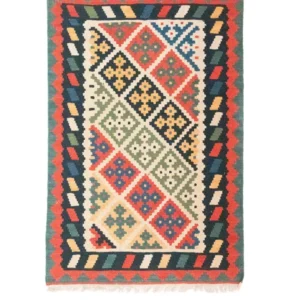 Kelimteppe - Orientalsk - 150 x 104 cm - oransje