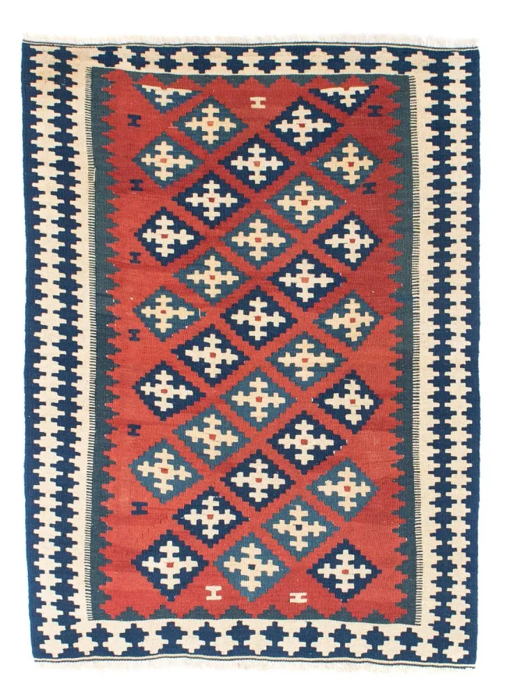 Kelimteppe - Orientalsk - 150 x 106 cm - mørk rød