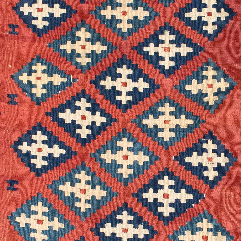 Kelimteppe - Orientalsk - 150 x 106 cm - mørk rød