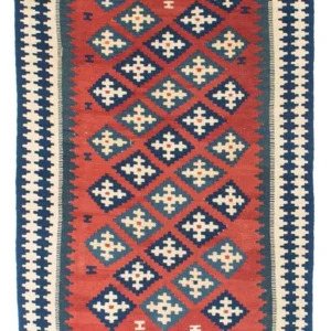 Kelimteppe - Orientalsk - 150 x 106 cm - mørk rød