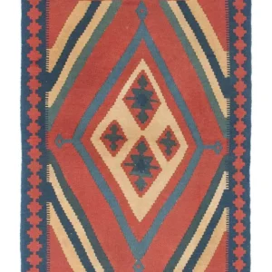 Kelimteppe - Orientalsk - 150 x 97 cm - mørk rød