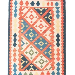Kelimteppe - Orientalsk - 152 x 102 cm - oransje