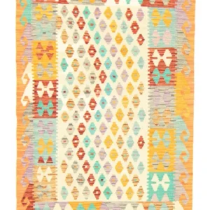 Kelimteppe - Orientalsk - 152 x 102 cm - oransje