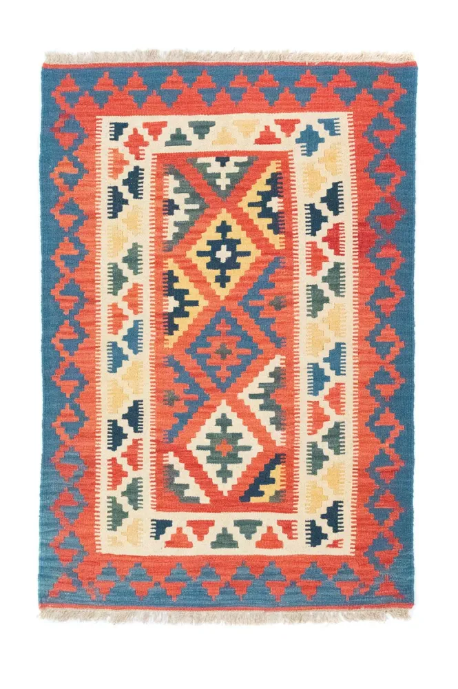 Kelimteppe - Orientalsk - 152 x 103 cm - oransje