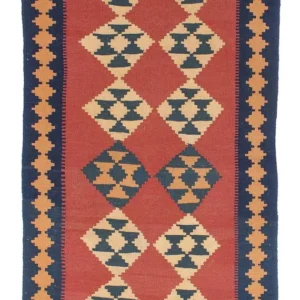 Kelimteppe - Orientalsk - 152 x 87 cm - mørk rød