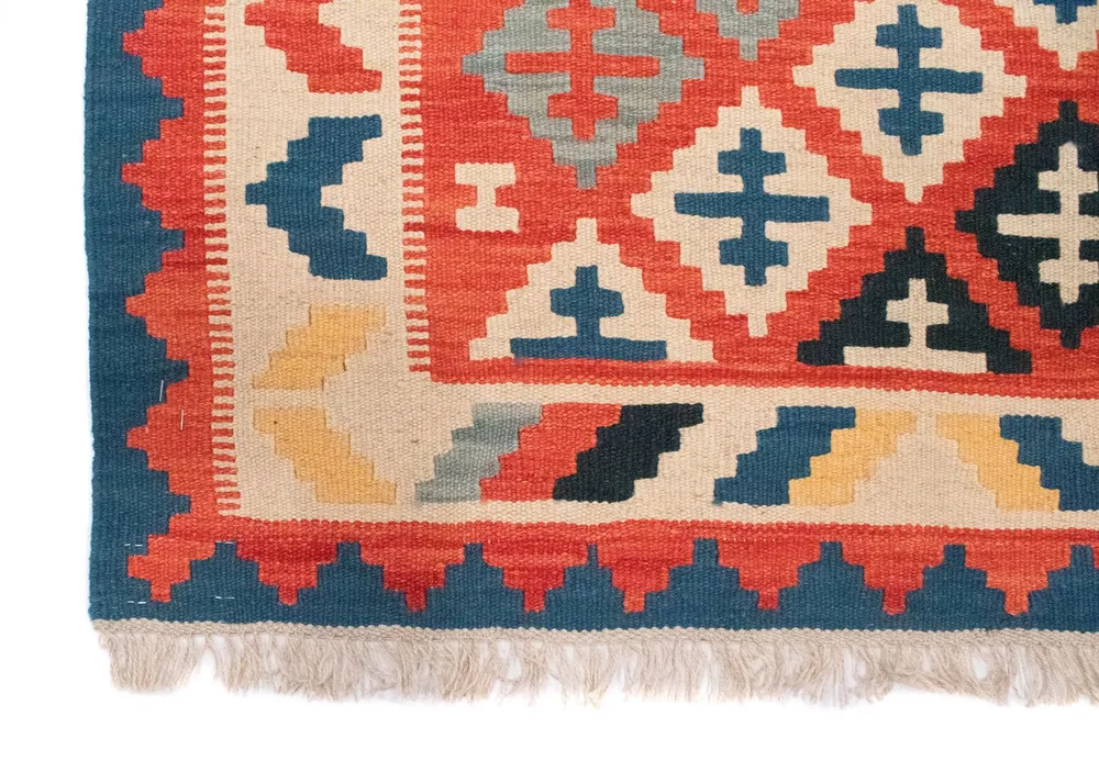 Kelimteppe - Orientalsk - 152 x 99 cm - oransje