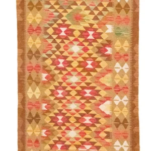 Kelimteppe - Orientalsk - 152 x 95 cm - oransje