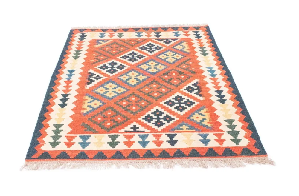Kelimteppe - Orientalsk - 154 x 101 cm - oransje