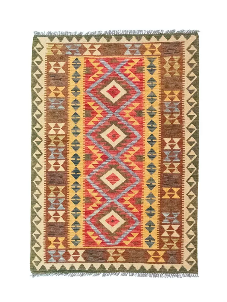 Kelimteppe - Orientalsk - 154 x 107 cm - grønn