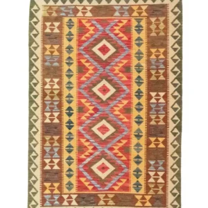Kelimteppe - Orientalsk - 154 x 107 cm - grønn