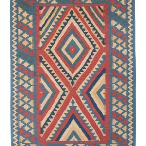 Kelimteppe - Orientalsk - 155 x 117 cm - blå