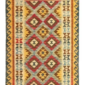 Kelimteppe - Orientalsk - 156 x 105 cm - grønn