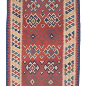 Kelimteppe - Orientalsk - 156 x 105 cm - mørk rød